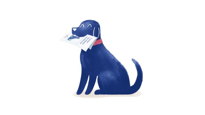 Dog illustration sitting